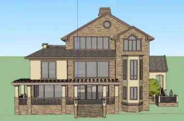 Classical Style Single-Family Villa Model in SketchUp-BIM WORLD