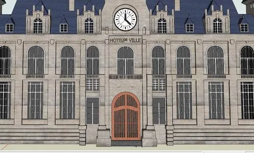 Sketchup Hotel Model | Multi story Hotel, European Classical Style