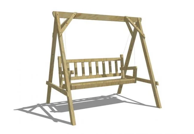 SketchUp Material Models: Swing Chair, Landscape, and Component Textures