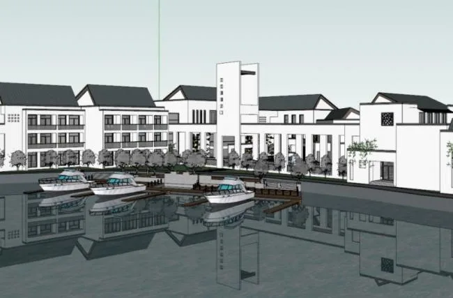 Sketchup Business Model | Multi Story Club, Chinese Style