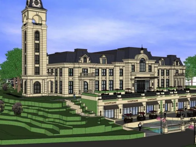 Sketchup Business Model | Multi story Sales Office, French Style