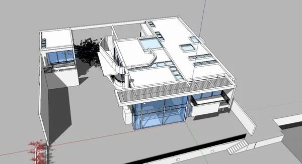 Sketchup Villa Model | Solo Beach Villa, Modern Style