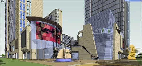 Sketchup Complex Model | High rise Office Building, Commercial, Hotel, Complex, Modern Style