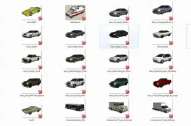 SketchUp Material Models: A Collection of Simple Cars, Trucks, and Vehicle Components-BIM WORLD