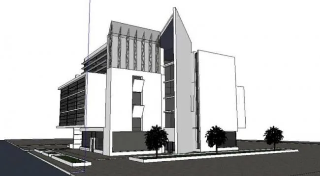 Sketchup Office Model | Multi story Office Building, Company Headquarters Office Building, Modern Style