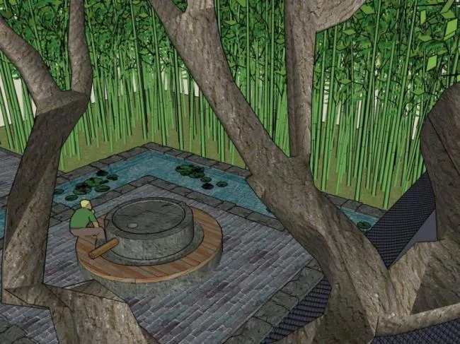 Sketchup Landscape Model | Courtyard Landscape, Chinese Style