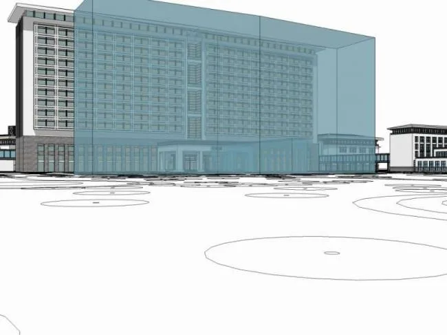 Sketchup Hospital Model | Multi story Hospital, Medical Building, Chinese Style