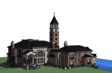 European Classical Multi-Story Villa Model in SketchUp-BIM WORLD