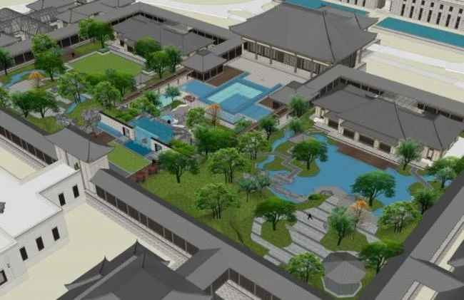 Sketchup Cultural Model | Multi story Museum, Cultural Architecture, Chinese Style, Chinese Garden, Ancient Architecture