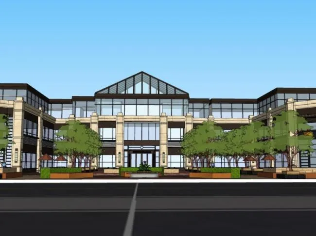 Sketchup Business Model | Multi story commercial building, modern style