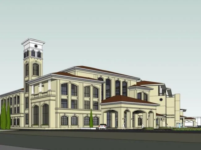 Sketchup Business Model | Multi story Clubhouse, Mediterranean Classical Style