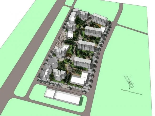 Sketchup Landscape Model | Community Landscape, Modern Style