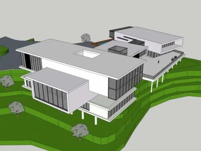 Sketchup Business Model | Multi story Clubhouse, Modern Style