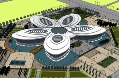 Modern Multi-Story Dangshan County Cultural Activity Center | SketchUp Architectural Model-BIM WORLD
