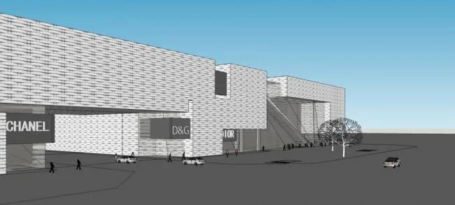 Sketchup Business Model | Multi story Shopping Mall, Commercial Building, Modern Style, Large Shopping Mall