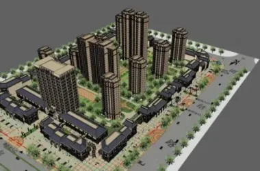 SketchUp Complex Model: High-Rise Residential, Hotel, Office, and Commercial Podium in Neoclassical Style-BIM WORLD