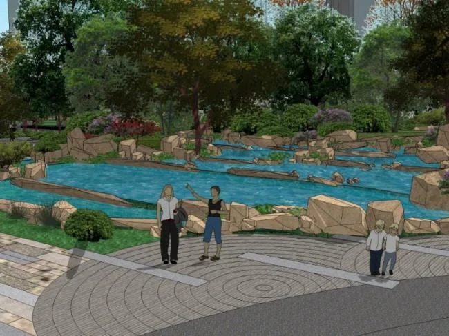 Sketchup Landscape Model | Community Landscape, Residential Landscape, Waterfront Landscape, European Style, Classical Style