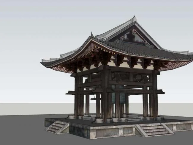 Sketchup Sketch Model | Pavilion, Chinese Style, Sketch