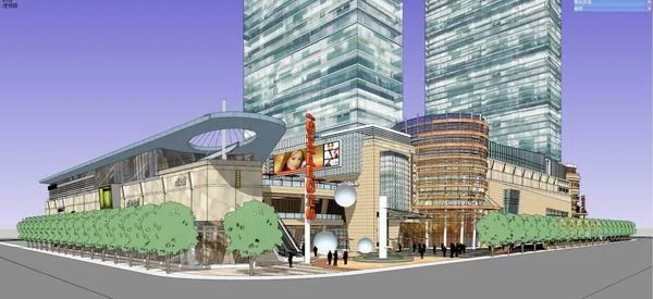 Sketchup Complex Model | Super high-rise office building, commercial, hotel, complex, modern style