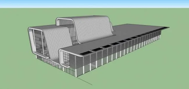 Sketchup Station Road Bridge | Multi story Railway Station, Traffic Architecture, Modern Style