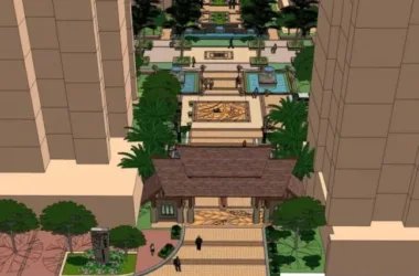 SketchUp Residential Landscape Model in Classic Style-BIM WORLD