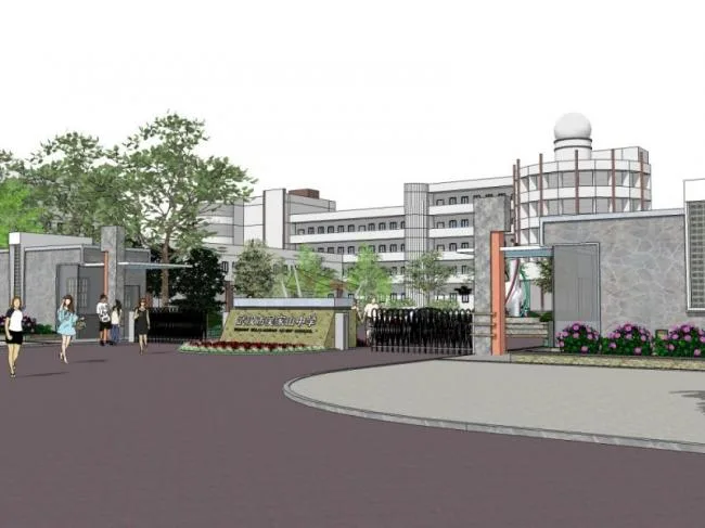 Sketchup Landscape Model | Campus Landscape, School Landscape, Modern Style