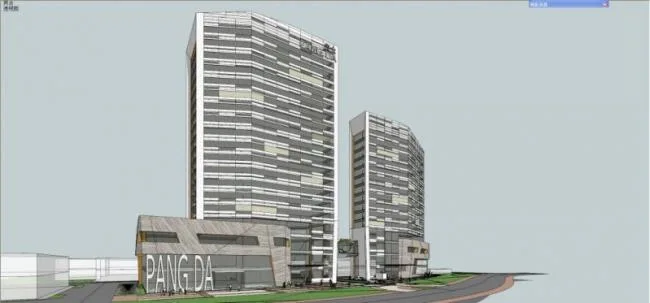 Sketchup Business Model | High rise Commercial Complex Building, Modern Style