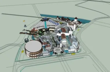 Classical Multi-Story Resort Hotel Model in SketchUp-BIM WORLD