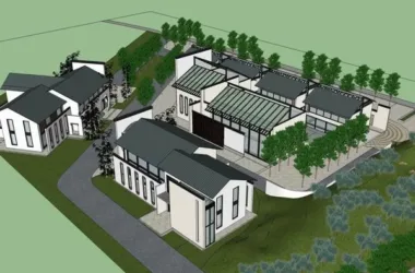 SketchUp Business Model: Multi-Layer Huizhou-Style Commercial Space with Modern Chinese Design-BIM WORLD