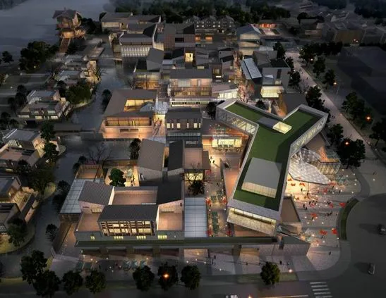 Sketchup Business Model | Multi story Commercial Street, Modern Style