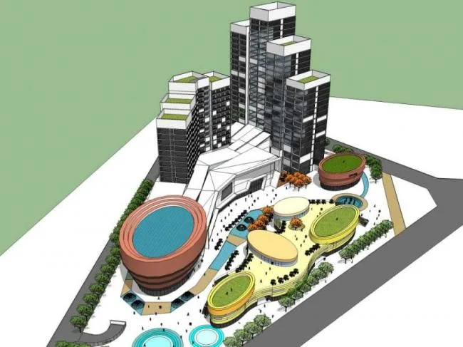 Sketchup Hotel Model | High rise Hotel, Modern Style