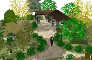 Modern Pavilion Landscape Design in SketchUp-BIM WORLD