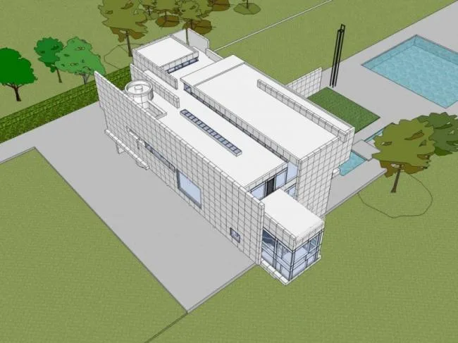 Sketchup Business Model | Multi story Clubhouse, Modern Style