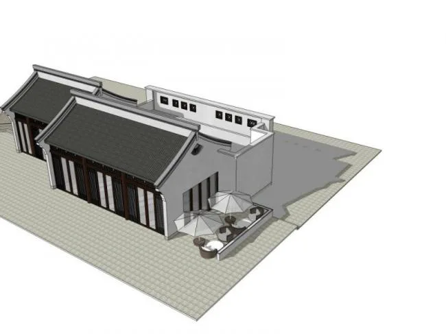 Sketchup Business Model | Restaurant, Chinese Style