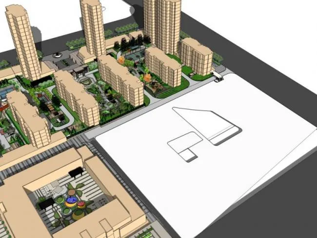 Sketchup Landscape Model | Community Landscape, Residential Landscape, Modern Style