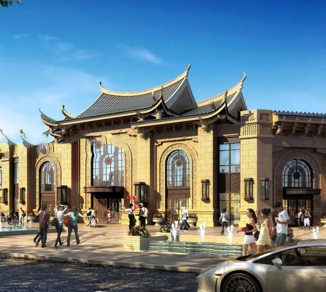 Sketchup Business Model | Multi-story commercial building, classical style