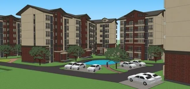 Sketchup Residential Model | Multi-story Residential Community, Landscape Design, European Style, Residential Architecture