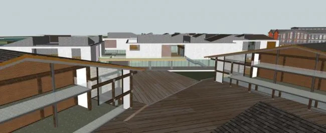 Sketchup Business Model | Multi story Commercial Street, New Chinese Style