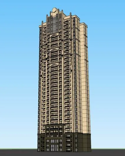 Sketchup Residential Model | Super High rise Residential, Modern Style