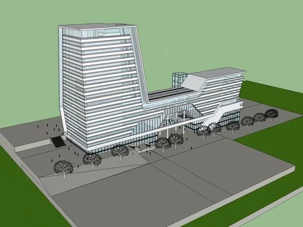 Sketchup Office Model | High rise Office Building, Modern Style