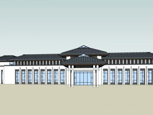 Sketchup Hotel Model | Multi story Hotel, Chinese Style