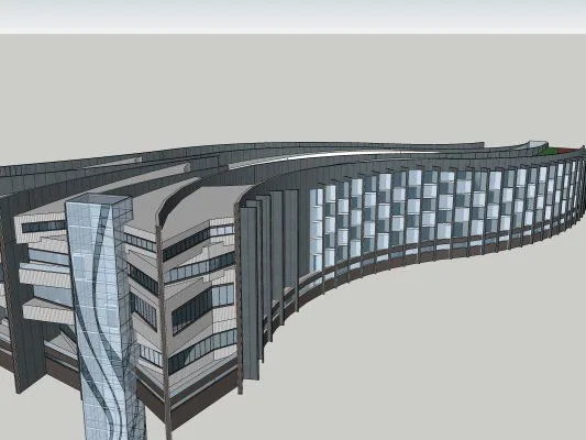 Sketchup Hotel Model | Multi story Hotel, Modern Style