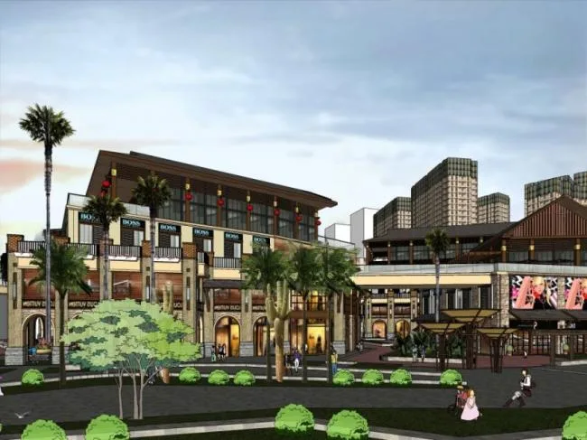 Sketchup Business Model | Multi story Commercial Street, Southeast Asian Style