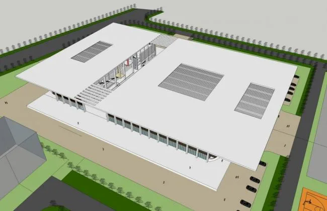 Sketchup Sports Center Model | Sports Center, Single Story, Modern Style, View