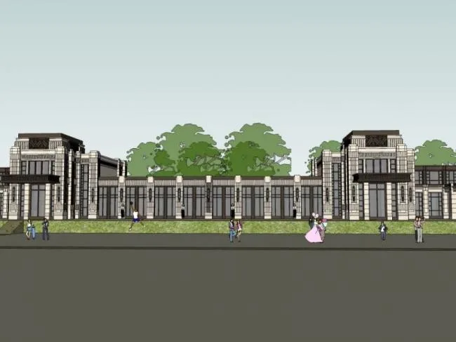 Sketchup Hotel Model | Multi-story Hotel, Western Classical Style