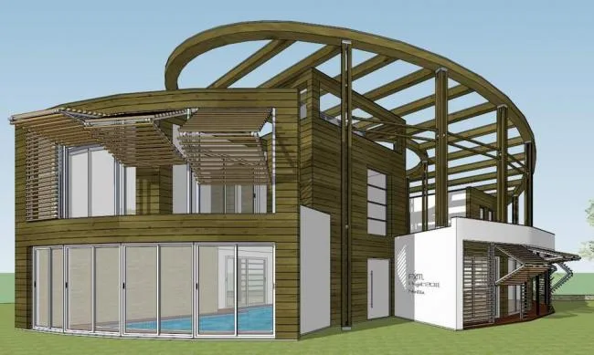 Modern SketchUp Villa Models: Solo, Oval, and Flat Designs