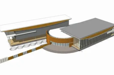 SketchUp Business Model: Modern Multi-Story Commercial Club Design-BIM WORLD