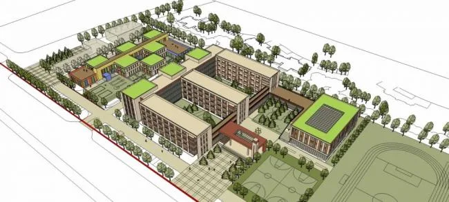 Sketchup School Model | Multi story Elementary School, Kindergarten School, Modern Style, Educational Architecture