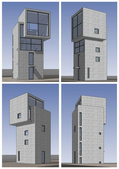 Sketchup Villa Model | Anteng Zhongxiong · 4X4 Residential, Villa, Modern Style