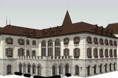 SketchUp Residential Model: Multi-Story British Classical Sales Office-BIM WORLD